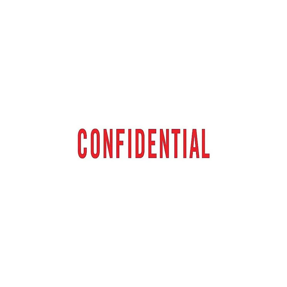 Offistamp® Pre-Inked Stamper, "Confidential", Red Ink