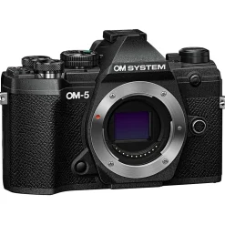 Olympus OM SYSTEM OM5 20.4 Megapixel Mirrorless Camera Body Only, Black (V210020BU000)