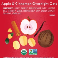 Once Upon A Farm Apple Cinnamon Overnight Oats, 4 oz., 8/Box