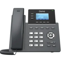 Ooma 3-Line VOIP Phone with Digital Answering, Black (OOMA2603)