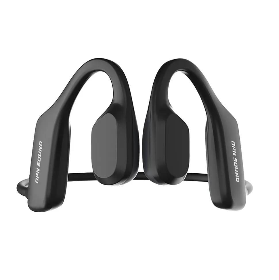 OPN Sound Mercato Bluetooth Open-Ear Neckband Headphones with Microphone, Black (DA3000BL)