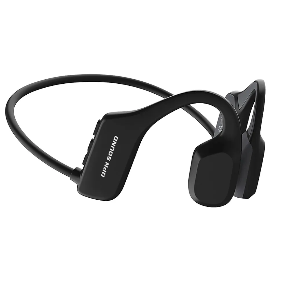 OPN Sound Mercato Bluetooth Open-Ear Neckband Headphones with Microphone, Black (DA3000BL)