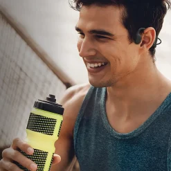 OPN Sound Mercato Bluetooth Open-Ear Neckband Headphones with Microphone, Black (DA3000BL)