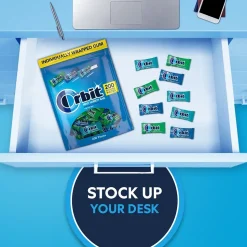 Orbit Mint Sugar Free Gum, Assorted Flavors, 13.4 oz., 200 Pieces/Pack, 200/Pack (MMM27955)