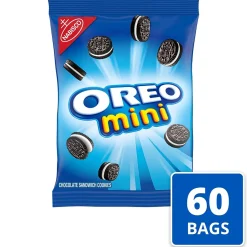 Oreo Mini Oreo Chocolate Sandwich Cookies, 1.5 oz, 60/Carton (NFG00011)