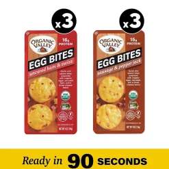 Organic Valley Egg Bites Variety Pack, 4oz, 6/Carton (600-03001)