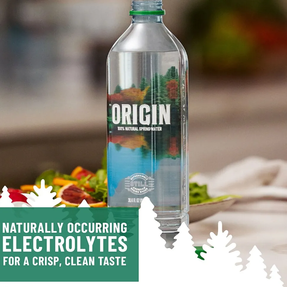 ORIGIN, 100% Natural Spring Water, 900 mL, Recycled Plastic Bottle (12 Count)