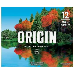 ORIGIN, 100% Natural Spring Water, 900 mL, Recycled Plastic Bottle (12 Count)
