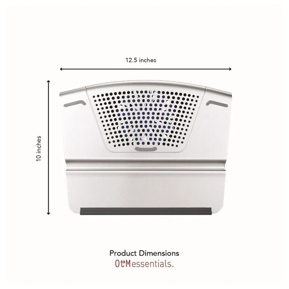 OTM Essentials 15.5" x 11.5" Aluminum Small Laptop Riser Stand, Gray (OB-A2B)