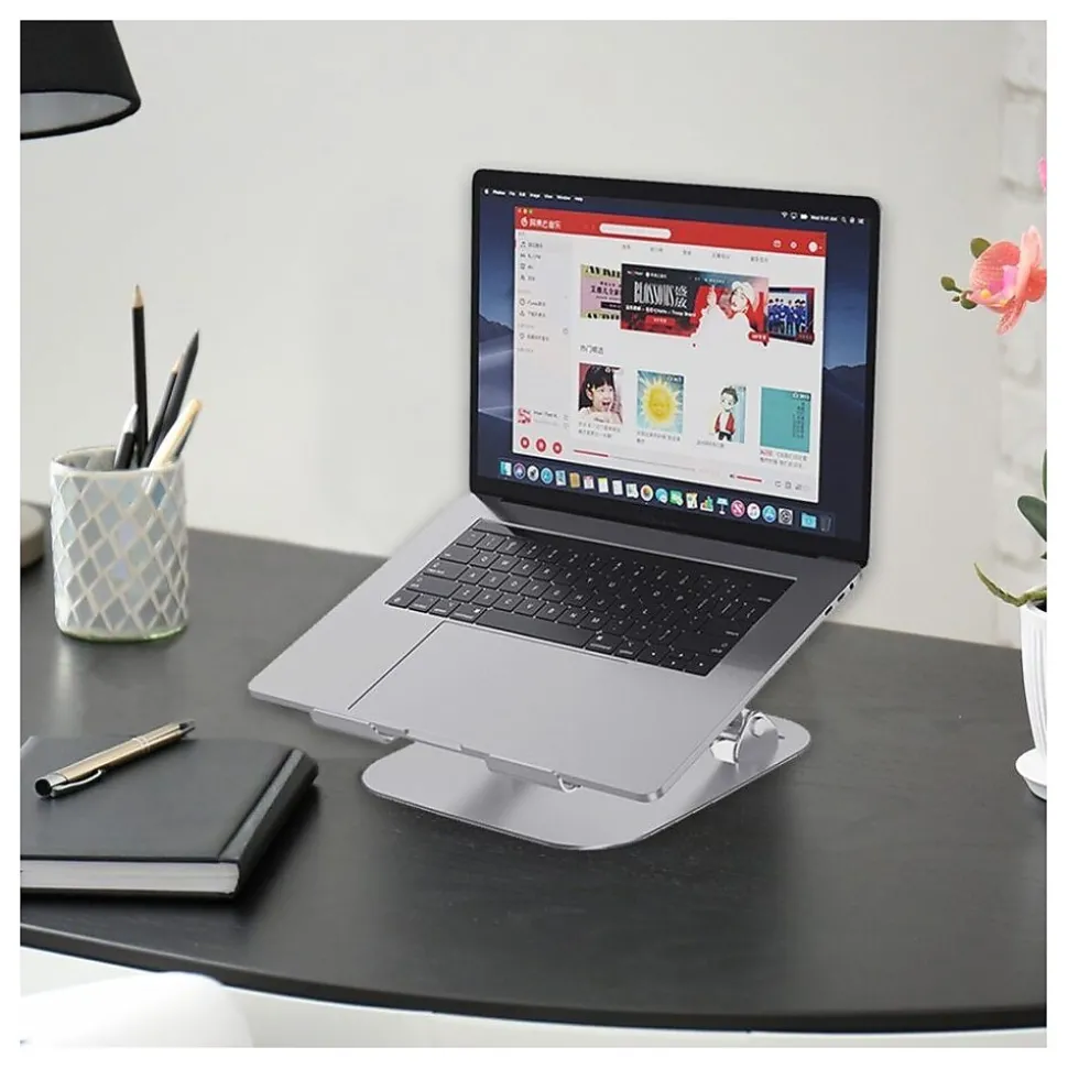 OTM Essentials Aluminum Adjustable Laptop Riser Stand, Gray (OB-A2A)