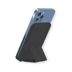 OTM Essentials Magnetic Wireless USB-A/USB-C Charger with Stand for Smartphones/Tablets, Black (OB-SMSPB2)