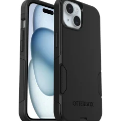 OtterBox Commuter MagSafe Rugged Case for iPhone 13/14/15, Shock Absorbing, Black (77-92606)
