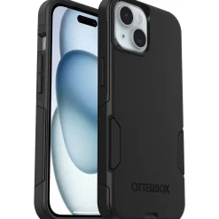 OtterBox Commuter Rugged Case for iPhone 13/14/15, Shock Absorbing, Black (77-92605)