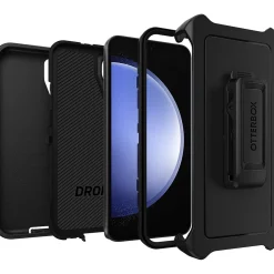 OtterBox Defender Holster Case for Galaxy S23 FE, Shock Absorbing, Black (77-94283)