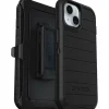 OtterBox Defender Pro Holster Case for iPhone 13/14/15, Shock Absorbing, Black (77-92732)