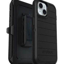 OtterBox Defender Pro Holster Case for iPhone 13/14/15, Shock Absorbing, Black (77-92732)