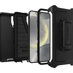 OtterBox Defender Pro Holster Case for Galaxy S24, Shock Absorbing, Black (77-94620)