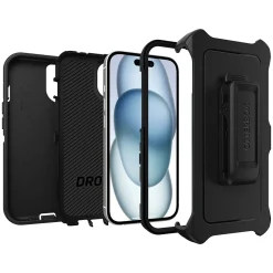 OtterBox Defender Series Case for iPhone 15/14/13, Black (77-92554)