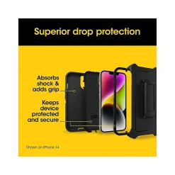 OtterBox Defender Series Case for iPhone 15/14/13, Black (77-92554)