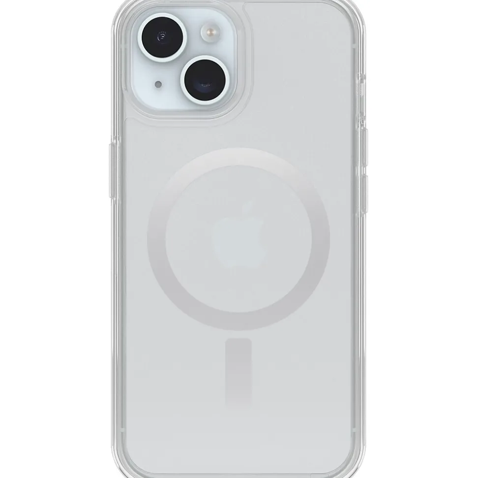OtterBox Symmetry for MagSafe Case, iPhone 15/14/13, Shock Absorbing, Clear (77-93109)