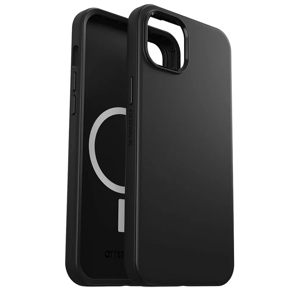 OtterBox Symmetry MagSafe Phone Case for iPhone 15 Plus and iPhone 14 Plus, Black (77-92863)