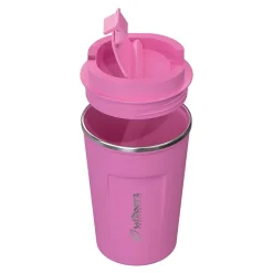 Outdoors Professional Stainless Steel Double-Walled Vacuum Insulated Coffee Cup, 12.8 oz., Pink (OUTD9430)