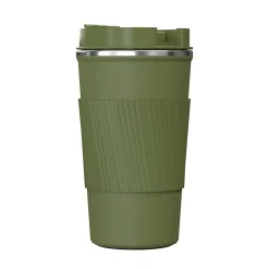Outdoors Professional Stainless Steel Double-Walled Vacuum Insulated Coffee Cup, 17.2 oz., Olive Green (OUTD9454)