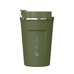 Outdoors Professional Stainless Steel Double-Walled Vacuum-Insulated Coffee Cup, 12.8 oz., Olive Green (OUTD9423)