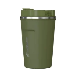 Outdoors Professional Stainless Steel Double-Walled Vacuum-Insulated Coffee Cup, 12.8 oz., Olive Green (OUTD9423)