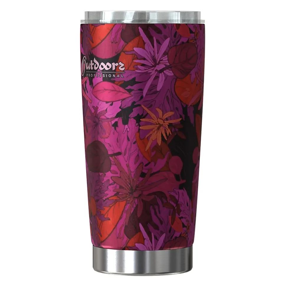 Outdoors Professional Stainless Steel Double-Walled Vacuum Insulated Classic Tumbler, 20 oz., Tropical Purple (OUTD9317)