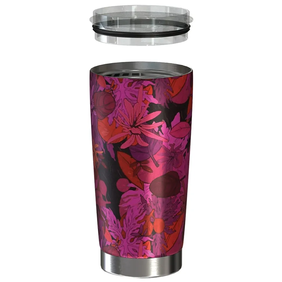 Outdoors Professional Stainless Steel Double-Walled Vacuum Insulated Classic Tumbler, 20 oz., Tropical Purple (OUTD9317)