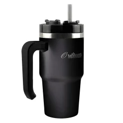 Outdoors Professional Stainless Steel Double-Walled Vacuum Insulated Tumbler with Straw, 20 oz., Black (OUTD6069)