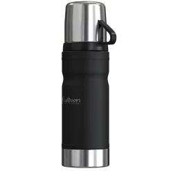 Outdoors Professional Stainless Steel Vacuum Insulated Termo Go Water Bottle, 25.3 oz., Black (OUTD9324)