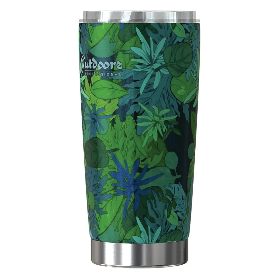 Outdoors Professional Stainless Steel Double-Walled Vacuum Insulated Classic Tumbler, 20 oz., Tropical Green (OUTD9300)