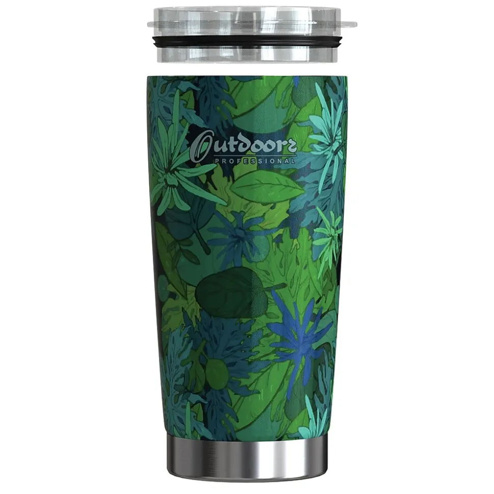Outdoors Professional Stainless Steel Double-Walled Vacuum Insulated Classic Tumbler, 20 oz., Tropical Green (OUTD9300)