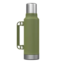 Outdoors Professional Stainless Steel Vacuum Insulated Termo Classic Bottle with Carry Handle, 47 oz., Green (OUTD9409)