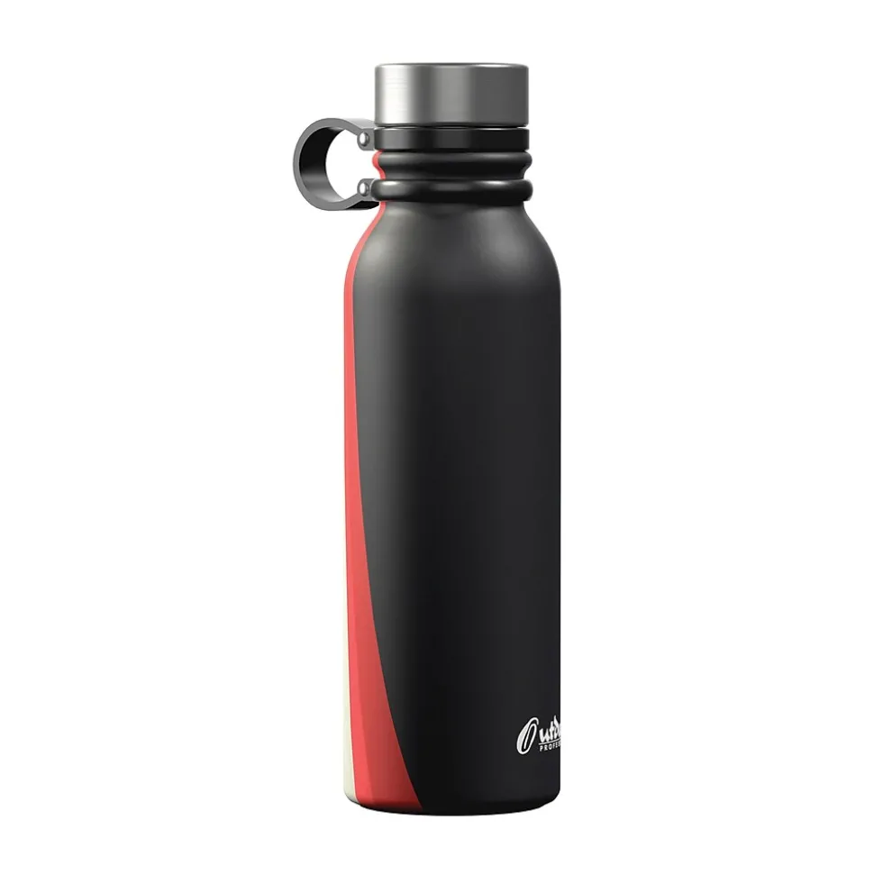 Outdoors Professional Stainless Steel Double-Walled Vacuum-Insulated Travel Bottle, 20 oz., Retro Good Vibes (OUTD9294)