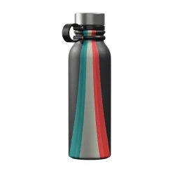 Outdoors Professional Stainless Steel Double-Walled Vacuum-Insulated Travel Bottle, 20 oz., Retro Good Vibes (OUTD9294)