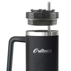 Outdoors Professional Stainless Steel Double-Walled Vacuum Insulated Tumbler with Straw, 40 oz., Black (OUTD9041)