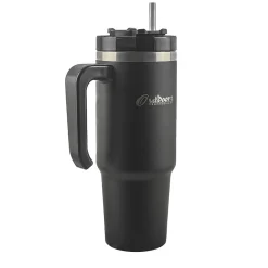 Outdoors Professional Stainless Steel Double-Walled Vacuum Insulated Tumbler with Straw, 30 oz., Black (OUTD9027)