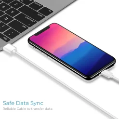 Overtime Lightning USB Cable for iPhone/iPad/iPod Touch, White (DCMFI01-8PINWH)