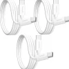 Overtime Overtime USBC Certified Charging Cables USB-C to USB-C Charging Cable, 6 ft., White, 3/Pack (MFIBLACK10FT)