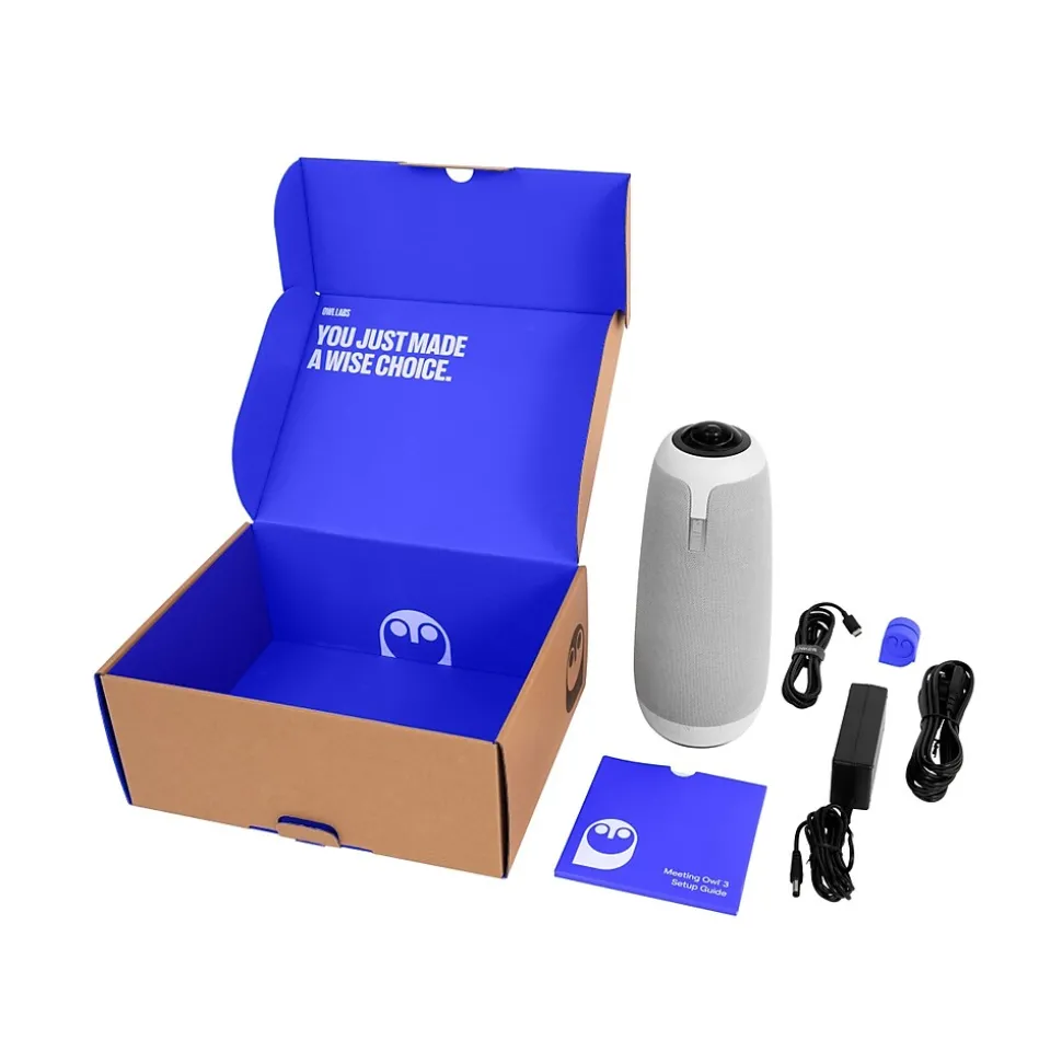 Owl Labs Meeting Owl 3 HD 1080p Conferencing Webcam, White (MTW300-1000)