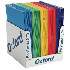 Oxford 2 Pocket Folders with Fasteners, Assorted Colors, 100/Box (ESS50764)