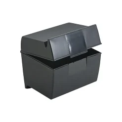 Oxford 4" x 6" Index Card Box, Black (OXF 01461)