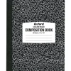 Oxford Composition Book, 7 7/8" x 10", College Ruled, 80 Sheets, Black and White Marble (26-252)