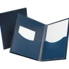 Oxford Double Stuff 2-Pocket Paper Handler Folder, Navy (OXF 57455)