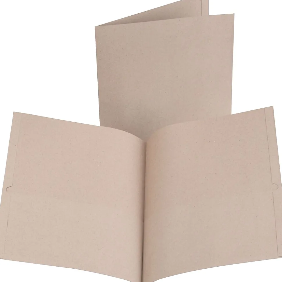 Oxford® Earthwise 2-Pocket School Folder, Natural, 10/Pack (00574)