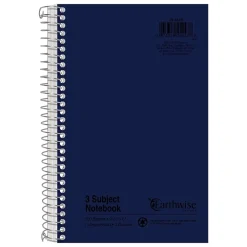 Oxford Earthwise 3-Subject Notebooks, 6" x 9.5", College Ruled, 150 Sheets (25-447R)