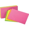 Oxford Glow 4" x 6" Index Cards, Lined, Assorted, 100/Pack, 10 Packs/Bundle (ESS99755)